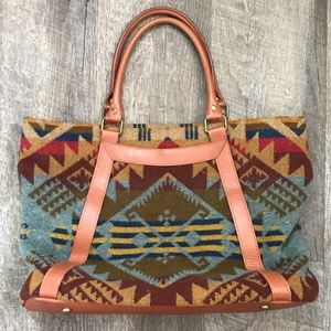 Pendleton Leather Tote Bag
